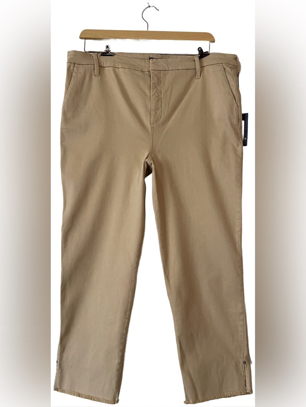 NYDJ Relaxed Stretch Twill Trousers with Fray Hem NWT 16
